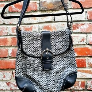 Authentic Coach Soho Signature Jacquard Slim Duffl